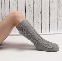 Lovely Warm Over Knee Socking For Women Knitted Long Boot Socks Thigh High Stocking With Balls Female stockings IMY66