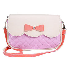 Lovely Women Bowknot Handbags Shoulder Bag Ladies Splice Color Crossbody Messenger Bag bolsas femininas IMY66