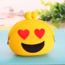 Lovely Women Cartoon Emoji Silicone Jelly Wallet Change Bag Key Pouch Coin Purse IMY66