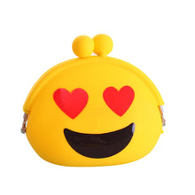 Lovely Women Cartoon Emoji Silicone Jelly Wallet Change Bag Key Pouch Coin Purse IMY66