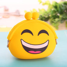Lovely Women Cartoon Emoji Silicone Jelly Wallet Change Bag Key Pouch Coin Purse IMY66