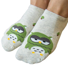 Lovely Women Girls Socks Cotton Short Ankle Boot Owl Socks Low Cut Hosiery calcetines mujer Random Color IMY66