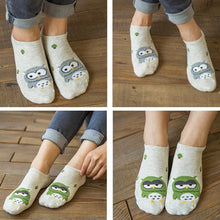 Lovely Women Girls Socks Cotton Short Ankle Boot Owl Socks Low Cut Hosiery calcetines mujer Random Color IMY66