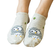 Lovely Women Girls Socks Cotton Short Ankle Boot Owl Socks Low Cut Hosiery calcetines mujer Random Color IMY66