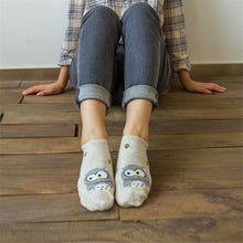 Lovely Women Girls Socks Cotton Short Ankle Boot Owl Socks Low Cut Hosiery calcetines mujer Random Color IMY66