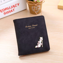 Lovely Women Short Purse Girl High Heels PU Leather Mini Slim Coin Purse Wallet Card Holders Handbag Bag IMY66