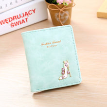 Lovely Women Short Purse Girl High Heels PU Leather Mini Slim Coin Purse Wallet Card Holders Handbag Bag IMY66