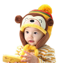 Lovely kids baby Hat Warm Kid Baby Girl Boy Ear Thick Knit Beanie Cap Hat Baby Beanies Accessories IMY66