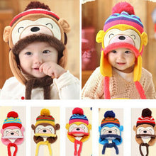 Lovely kids baby Hat Warm Kid Baby Girl Boy Ear Thick Knit Beanie Cap Hat Baby Beanies Accessories IMY66