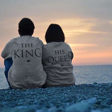 Lover Couple Sweatshirt Hoodies T-Shirts Casual Back KING Letter Print Long Sleeve Thicken Warm Tee Shirt Tops IMY66