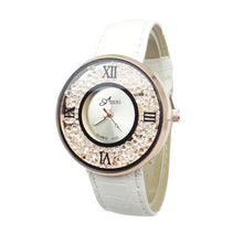 Luxury Women Watches Quicksand Pattern Faux Leather Band Analog Quartz Vogue Wrist Watches relogio feminino IMY66