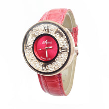 Luxury Women Watches Quicksand Pattern Faux Leather Band Analog Quartz Vogue Wrist Watches relogio feminino IMY66