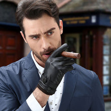 Luxury Men Thermal Gloves Sports PU Leather Phone Touch Screen Gloves Touch Screen Gloves Mittens guantes mujer IMY66