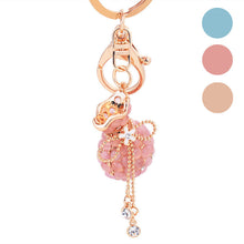 Luxury Opal Purse Lucky Bag Keychain Women Girls Bag Pendant Key Ring Car Key Chains IMY66