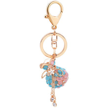 Luxury Opal Purse Lucky Bag Keychain Women Girls Bag Pendant Key Ring Car Key Chains IMY66