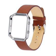 Luxury PU Leather Watch band Wrist strap+Metal Frame For Fitbit Blaze Smart Watch Wristband Replacement Accessories IMY66