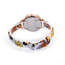 Luxury Rhinestones bracelet Dress watches Women Love Heart PU Leather Strap Quartz Wrist Watch relojes mujer IMY66