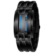 Luxury Waterproof LED Electronic Men Women Stainless Steel Wristwatches Blue Biled Displayer Luminous Watches IMY66