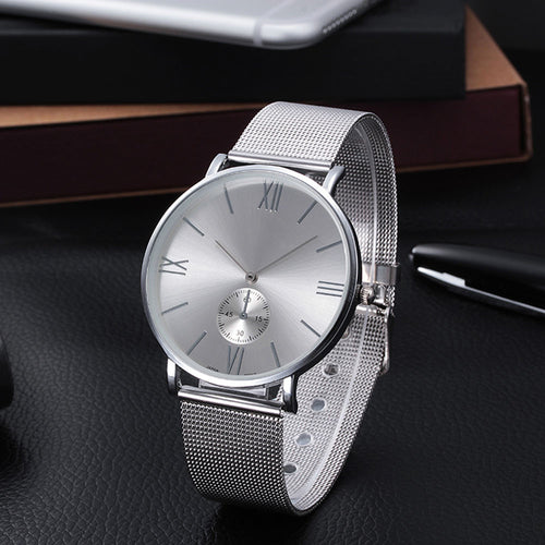 Luxury Women Watch Simple Style Stainless Steel Mesh Band Analog Quartz Wrist Watches relogio feminino montre femme IMY66