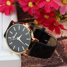 Luxury gold Geneva Women watch Geneva PU Leather Casual Quartz dress Watches Beige Reloj clock relojesest watch IMY66