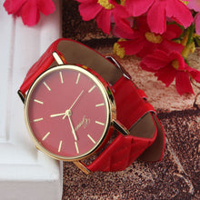 Luxury gold Geneva Women watch Geneva PU Leather Casual Quartz dress Watches Beige Reloj clock relojesest watch IMY66