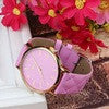 Luxury gold Geneva Women watch Geneva PU Leather Casual Quartz dress Watches Beige Reloj clock relojesest watch IMY66
