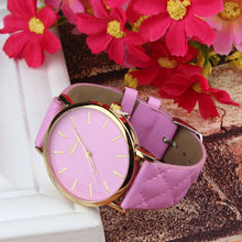Luxury gold Geneva Women watch Geneva PU Leather Casual Quartz dress Watches Beige Reloj clock relojesest watch IMY66