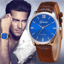 Men Business Watch Retro Geneva PU Leather Band Analog Alloy Quartz Wrist Watches For Men relogio masculino IMY66