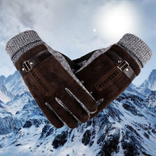 Men's Gloves Anti Slip Warm Motorcycle Ski Snow Snowboard Knitting Patchwork Gloves Mittens Cashmere Female IMY66