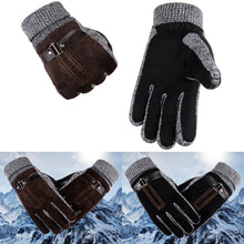 Men's Gloves Anti Slip Warm Motorcycle Ski Snow Snowboard Knitting Patchwork Gloves Mittens Cashmere Female IMY66