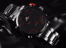 Mens Luxury Watch Full Stainless Steel Army Wrist Watch Waterproof Quartz Wrist Watches relogio masculino Clock IMY66