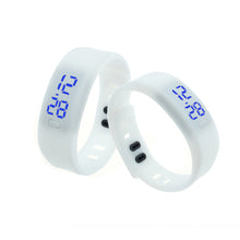 Mens Womens Rubber Bracelet Blue LED Watch Date s Running Digital Wrist Watch Relojes Feminino Relojes Masculine IMY66