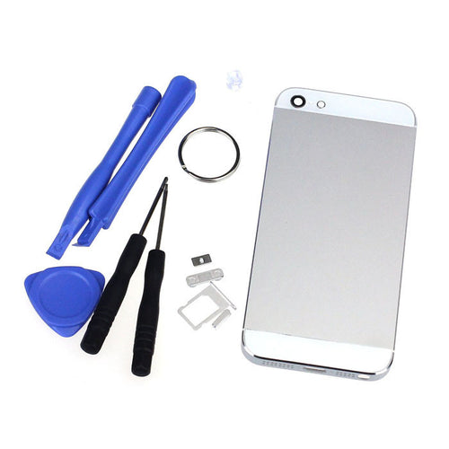 Metal Battery Door Housing Cover Replacement For iPhone 5G White Tool Puscard IMY66