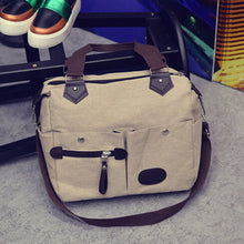 Neutral Vintage Style Women Men Canvas Satchel Shoulder Messenger Crossbody Casual Bag bolsa feminina IMY66