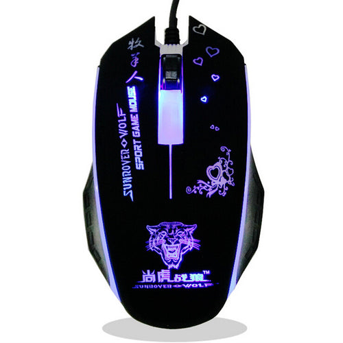 1200 DPI Wired PC LED Optical Gaming Mice Computer Mouse For Laptop PC With Free Delivery Computer mouse wire IMY66