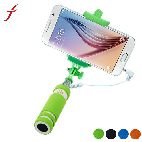 14-60cm Mini Extendable Sponge Handheld Fold Self-portrait Selfie Stick Holder Monopod For Smartphone IMY66