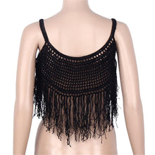 Women Halter Neck Tops Sexy Crochet Knit Crop Top Cropped Lace Camisole Backless Crochet Top tops femme IMY66