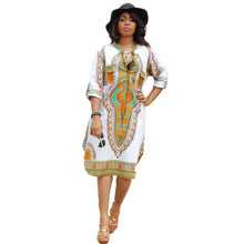 African Women Clothing Casual Deep V-Neck Traditional African Print Party Dashiki Dresses vestidos femininos IMY66