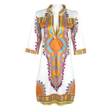 African Women Clothing Casual Deep V-Neck Traditional African Print Party Dashiki Dresses vestidos femininos IMY66