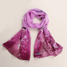 150cmX50cm Women Chiffon Silk Scarves Soft Neck Bird Pattern Scarf Shawl Scarves Stole Wraps muslim hijab IMY66