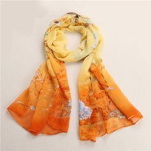 150cmX50cm Women Chiffon Silk Scarves Soft Neck Bird Pattern Scarf Shawl Scarves Stole Wraps muslim hijab IMY66