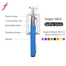 16-50cm Mini Extendable Handheld Fold Self-portrait Selfie Stick Holder Monopod For smartphone IMY66