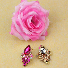 Women Lady Rhinestone Crystal Drop Alloy Ear Studs Earrings IMY66