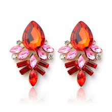 Women Lady Rhinestone Crystal Drop Alloy Ear Studs Earrings IMY66