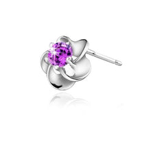 Rose Flower Shaped Austrian Crystal Stud Earrings for Women Ladies IMY66