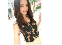 Women Casual Chiffon Sleeveless Shirt Cross Blouse Vest Tank Tops IMY66