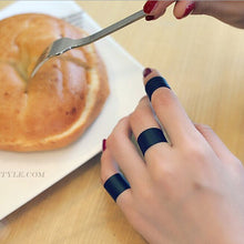Womens Punk Cool Black Metal 3Pcs Simple Knuckle Rings Set IMY66