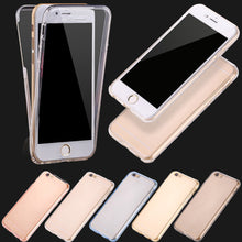 TPU Phone Case Shockproof Hybrid Back Front Rubber Clear Cover Case For iPhone 6S Plus Lowest Price IMY66