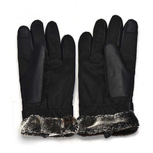 Anti Slip Men Thermal s Faux Leather Touch Screen Gloves Mittens Cashmere Bow IMY66