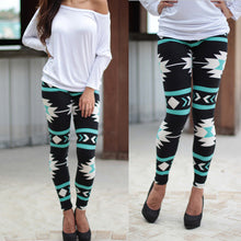 Style Women Lady Skinny Geometric Print Leggings Stretchy Pencil Skinny Pants Plus Size XL IMY66